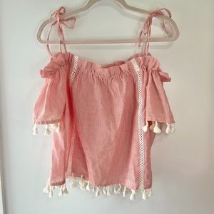 NWOT Red Dress Boutique Red Off the Shoulder Top